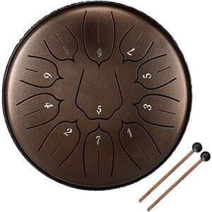 Steel Tongue Drum | Easy to Play |Relaxation & Stress Relief(6in 11notes Bronze)